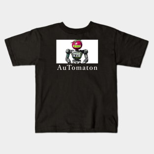 "AuTomaton" Tomato Robot Pun Brutalism Kids T-Shirt